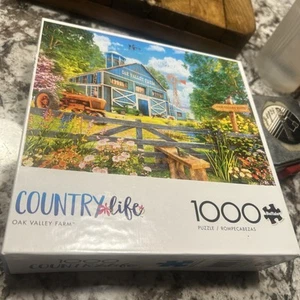Buffalo Games jigsaw puzzleOak Valley Farm by Dominic Davison; 1000 pcs EUC barn - Picture 1 of 4