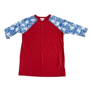 Lularoe Kids Size 8 Sloan Disney Mickey Mouse Top Red And Blue - Picture 1 of 5