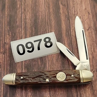 Boker Tree Brand 9023 Jack Folding Pocket Knife Made In USA Bone Handles - Image 1 of 4