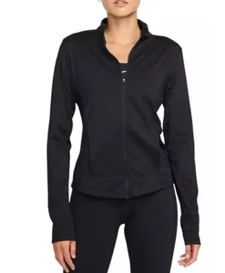 NWT Nike Women's One Dri-Fit Full Zip Midlayer Jacket Sz Medium Black - MSRP $85 - Picture 1 of 8