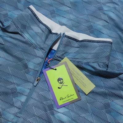 Pullover Robert Graham Forman 1/4 Cremallera Talla L Azul Poliéster/Spandex Nuevo con Etiquetas Foto 1 de 4