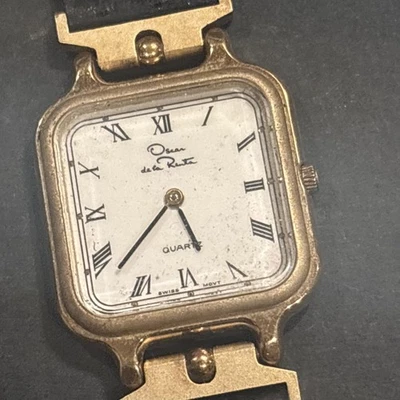 B58 VTG Ladies Oscar De La Renta Roman Numeral Quartz Watch New Battery Runs - Image 1 of 4
