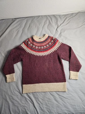 Vintage 90s Woolrich Wool Fair Isle Nordic Sweater Mens Size Large Colorful 9134 - Image 1 of 4