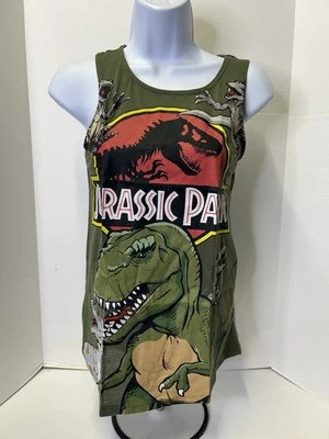Camiseta sin mangas Jurassic Park para mujer talla XS verde - Envío hoy Foto 1 de 4