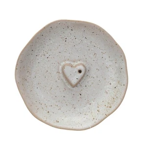Creative Co-op White Heart Incense Tray - Picture 1 of 2