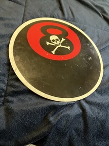 Rare 9” POGS Playing Board Game Mat 8 Ball Skeleton Vintage 90’s Hard To Find - Picture 1 of 5