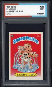 1985 TOPPS LEAKY LOU GARBAGE PAIL KIDS #23B SOC POP1 AUTHENTICATED - Bild 1 von 2