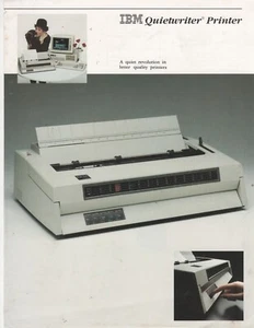 ITHistory (1980er Jahre) IBM BROSCHÜRE Quietwriter Q OF - Bild 1 von 2