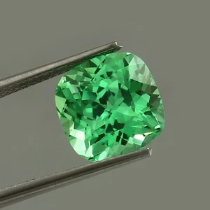 Piedra preciosa suelta de zafiro verde ceilán impecable natural de 7,90 quilates corte cojín 10,80 mm - Imagen 1 de 4