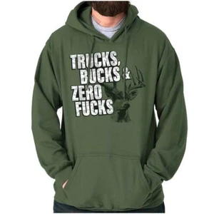 Funny Deer Hunting Country Redneck Attitude Hoodie Hooded Sweatshirt Men Women - Picture 1 of 8