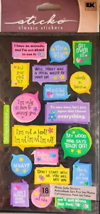 RETIRED Sticko 18ct BRAT BUBBLE CAPTIONS Scrapbook Stickers, BRAND NEW - Picture 1 of 7