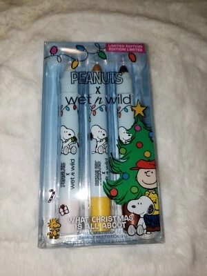 Peanuts 3 Make Up Multi Stick Set Christmas Snoopy Charlie Brown Limited Edition - Image 1 of 2