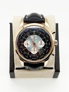 Breitling Transocean RB0510 46mm Chronograph 18K Rose Gold Leather Strap - Picture 1 of 5