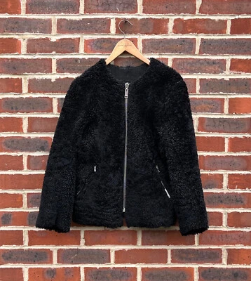 Isabel Marant Aja Wool Shearling Sheepskin Jacket Uk10 Eu38 Us6 Med Leather A264 - Image 1 of 4