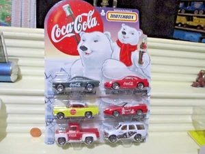 Matchbox 1999 COCA COLA POLAR BEAR SET OF 6 Dad's + Son's Models New Mint Bublpk - Picture 1 of 7