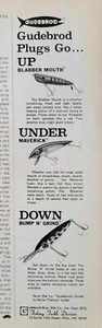 1973 VINTAGE PRINT AD - GUDEBROD PLUGS LURES UP DOWN UNDER  FISHING  AD ONLY - Picture 1 of 1
