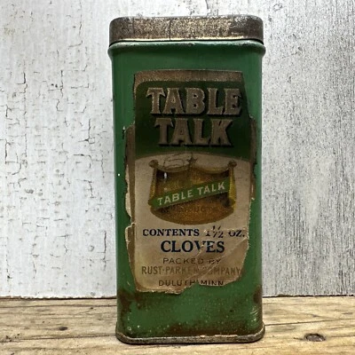 Vintage Table Talk Spice Tin - Turmeric Rust Parker Co Advertising - Image 1 of 4