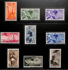 Italia Scott 324-328, C62-C65 MNH sellos Campeonato Mundial de Fútbol Fútbol Fútbol - Imagen 1 de 5