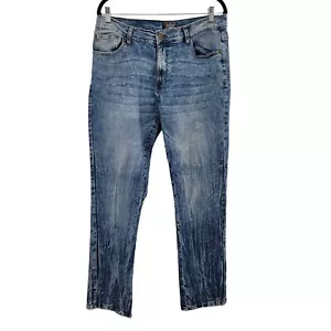 Jeans uomo Company 81 skinny candeggina acido striato lavaggio chiaro blu 34 x 32 - Foto 1 di 12