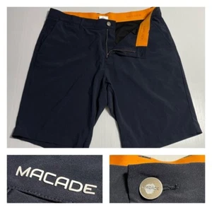 Macade Golf Performance Shorts Stretch Poly Dark Navy Blue Slim 36 - Picture 1 of 14