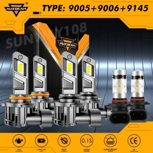 For Chevy Silverado 1500 2003-2006 AUXBEAM 9005 9006 9145 LED Headlight+Fog Bulb - Imagen 1 de 12