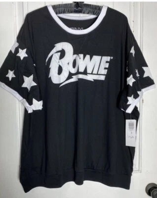 Camiseta Top Torrid David Bowie Negra Blanca Parche Gráfico Mujer’s Plus 4X Foto 1 de 4