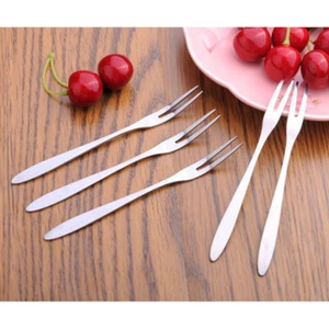 Zwei Prong Kuchen Dessert Gabeln Kuchen Gabeln Metall Set - Bild 1 von 12