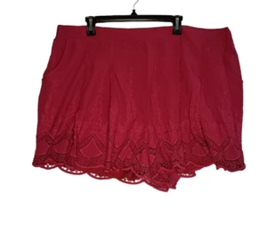 Torrid Scalloped Soft Shorts in Rose Parade Women's Plus Size 3X - Picture 1 of 8