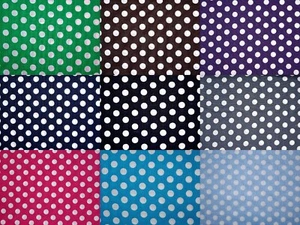 Punkte 9mm Baumwolle Meterware in 10 Farben grau schwarz türkis pink grün blau - Bild 1 von 12