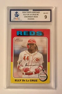 Elly De La Cruz Cincinnati Reds RC Rookie 2024 Topps Heritage MGC Graded 9 - Bild 1 von 1