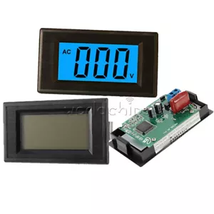 Panel Voltímetro Digital Azul 2/4 Hilos AC 0-500V LCD Medidor de Voltaje Alterno - Imagen 1 de 14