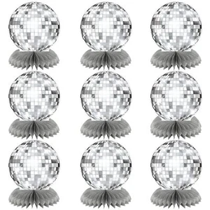Disco Ball Centerpieces for Party Table Decor Silver 70s Disco Theme Birthday... - Picture 1 of 8