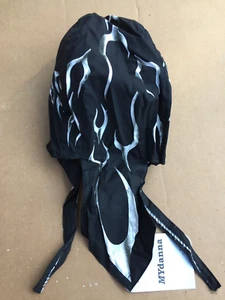 Biker Headwrap MYdanna Deluxe Du-Rag Skull Cap Doo Rag Flames Pattern - Bild 1 von 4