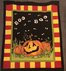 Fleece 29 X 56 Halloween Blanket  Boo Pumpkin Spooky Eyes Graphics - Bild 1 von 4