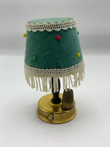 Vintage Lampe Nadelkissen Maßband mit Fingerhut Kitsch Fransen - Bild 1 von 7