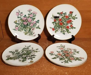 Boehm MINIATUR ROSE Sammelteller 4er Set, 8 1/8", Bone China, top - Bild 1 von 9