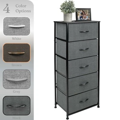 Sorbus Dresser w/ 5 Drawers - Furniture Tall Storage Organizer Unit for Bedroom