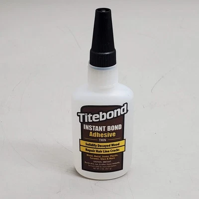 Adhesivo de madera delgada TITEBOND Instant Bond 2 OZ 6201 para solidificar madera descompuesta rep Foto 1 de 4