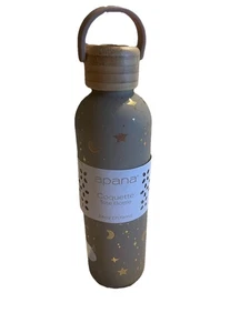 Neu Apana Coquette Beuteltasche Thermo Edelstahl Flasche hellbraun Mond und Sterne 24 Unzen - Bild 1 von 7