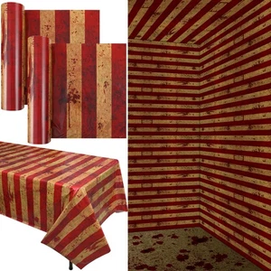 200 Ft Long Creepy Carnival Tablecloth Roll for Halloween Bloody Circus Tent ... - Picture 1 of 7