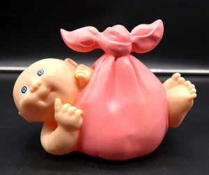 Vtg 1983 Cabbage Patch Kids Newborn Baby Girl Pink Coin Still Bank Star Power - Picture 1 of 18