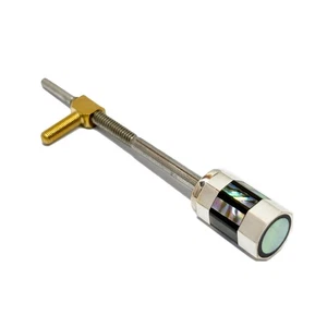 Botón de plata para violonchelo 4/4 8 lados con incrustaciones de abulón tornillo ojal nuevo - Imagen 1 de 3