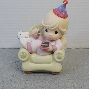 PRECIOUS MOMENTS It's Your Birthday, Cake It Easy! 930022 Cake Bunny NO BOX 2009 - Picture 1 of 5