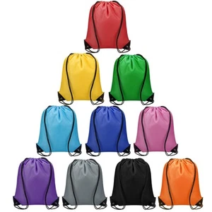 Drawstring Backpacks Bulk 10 Pieces of 10 colors String Bags, Customized Gift... - Picture 1 of 7