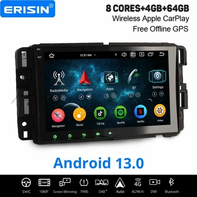64GB Android 14 DAB+ Autoradio Navi CarPlay Chevrolet HHR Buick GMC Yukon HUMMER - Bild 1 von 4