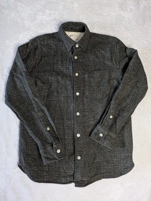 Club Monaco Wool Slim Fit Shirt Size Medium Charcoal Button Up - Image 1 of 4