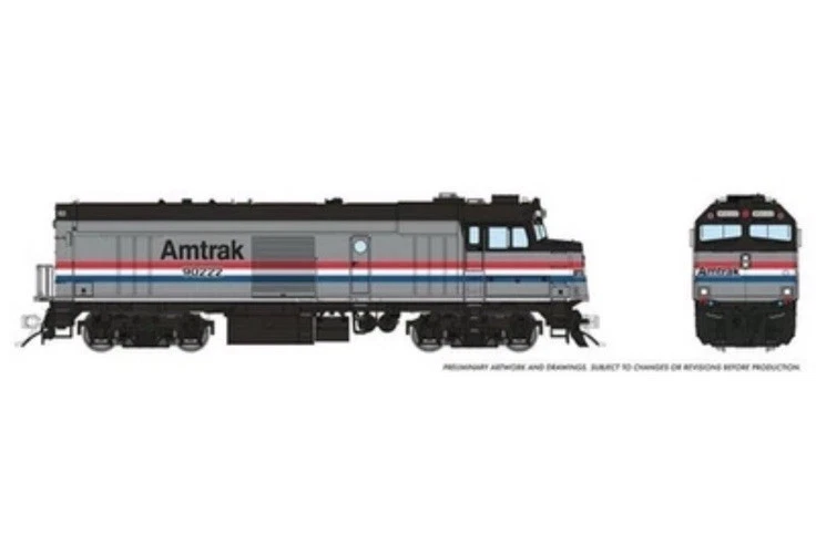 Ho Rapido Amtrak NPCU F40 Cabbage AMTK #90222 PH3 Diesel Passenger Loco DC 81015 - Image 1 of 1