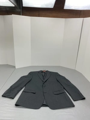 Van Heusen Blazer Mens 40R Gray Two Button Notch Lapel Lined Sport Coat Formal - Image 1 of 4