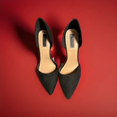 Forever 21 Negro Puntiagudo Sexy Tacón con Correa en el Tobillo - Talla 6.5 Nuevo sin Caja Foto 1 de 4