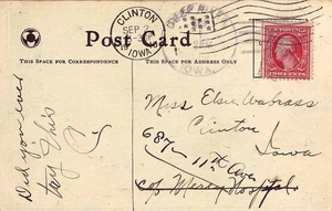 Iowa Deep River 1910 4a-bar PC Overstruck. - Imagen 1 de 1
